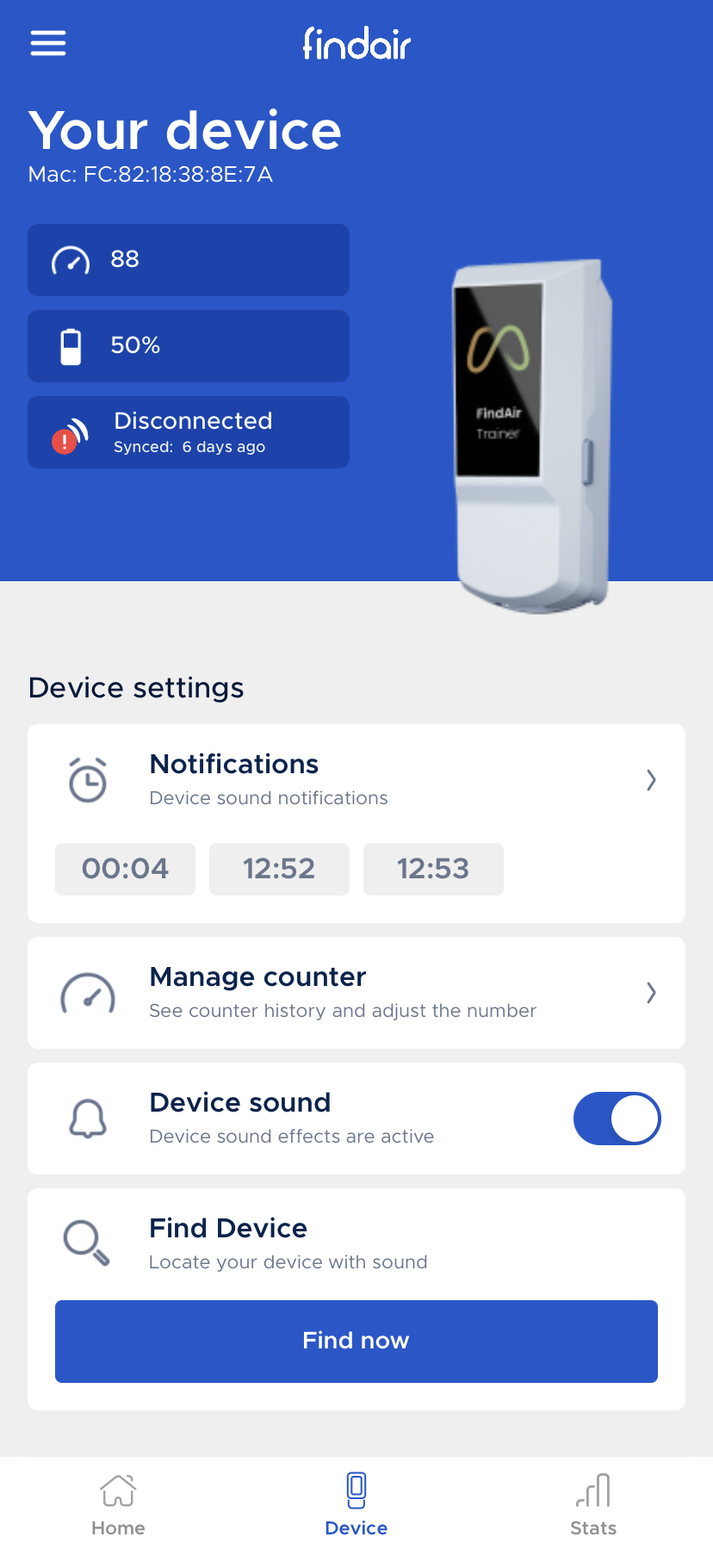 Smart device control panel in mobile application